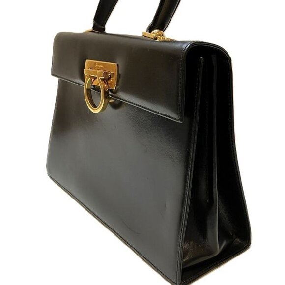 SALVATORE FERRAGAMO Black Shoulder Bag - Picture 6 of 9